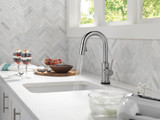 Delta Trinsic Touch2O Bar / Prep Faucet with Touchless Technology in Arctic Stainless - 9959TL-AR-DST