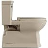 Toto Soiree One Piece Elongated Universal Height Toilet with CEFIONTECT 1.28 GPF with SS124 SoftClose Seat in Bone