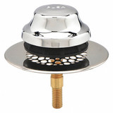 Watco Universal NuFit Foot Actuated Tub Closure - Stopper Body with Integrated Grid Strainer in Chrome Plated - 48750-FA-CP-G-2P
