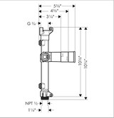 AXOR 10941181 ShowerSolutions Rough, Tub Spout 10" x 5"