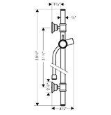 AXOR 27982821 Montreux Wallbar 32" in Brushed Nickel