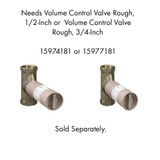 AXOR 39961821 Citterio Volume Control Trim with Lever Handle in Brushed Nickel