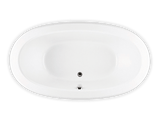 Bain Ultra Meridian 7240 Oval Drop In 2-Person 59 Gallon Soaker Bathtub with Flat Deck in White - BMEUOUN0N-01