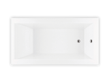 Bain Ultra Origami 6030 Rectangular Alcove Or Drop In 1-Person 46 Gallon Soaker Bathtub with 1-1/2" Standard Deck in Biscuit - BOOBRI00N-02