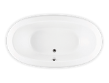Bain Ultra Meridian 7240 Oval Drop In 2-Person 59 Gallon Soaker Bathtub with Rolled Deck in Biscuit - BMEUOUM0N-02