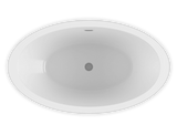Bain Ultra Opalia 6839 Oval Freestanding 1-Person 51 Gallon Soaker Bathtub with 1-1/2" Standard Deck in White - BOPPOF00N-01
