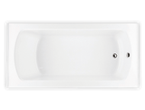 Bain Ultra Pro Meridian 7236 Rectangular Alcove Or Drop In 1-Person 69 Gallon Soaker Bathtub with 1-1/2" Standard Deck in White - BPMSRI00N-01