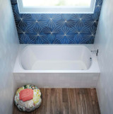 Bain Ultra Pro Meridian 7236 Rectangular Alcove Or Drop In 1-Person 69 Gallon Soaker Bathtub with 1-1/2" Standard Deck in Biscuit - BPMSRI00N-02