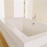 Bain Ultra Origami 7236 Rectangular Alcove Or Drop In 2-Person 64 Gallon Soaker Bathtub with 1-1/2" Standard Deck in White - BOOSRI00N-01