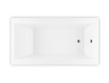 Bain Ultra Origami 6632 Rectangular Alcove Or Drop In 1-Person 49 Gallon 45 Jet Thermomassuer Bathtub with 2" Deck Heated Backrest and Heated Headrest in White - BOOIRI20T-01