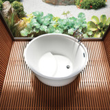 Bain Ultra Beone 4639 Oval Freestanding 1-Person 53 Gallon 40 Jet Thermomassuer Bathtub with 1-1/2" Standard Deck Raised Seat and Heated Backrest in White - BBODOF00T-01