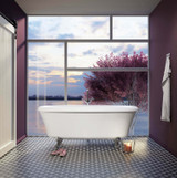 Bain Ultra Balneo Cella 7240 Oval Freestanding 2-Person 59 Gallon 40 Jet Thermomassuer Bathtub with Flat Deck Heated Backrest and Heated Headrest in Biscuit - BBCUOFN0T-02