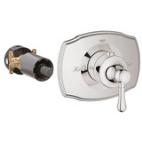 Closeout Open Box Grohe 19839000 Grohflex Authentic Custom Shower Thermostatic Trim With Control Module Starlight Chrome