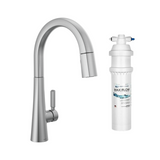 Bundle: Delta Monrovia Single Handle Pull-Down Kitchen Faucet in Lumicoat Arctic Stainless with Environmental Water Systems SS-2.5 Essential Max Flow Drinking Water System