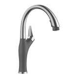 Blanco 442034 Artona Faucet with Pull-Down Spray 1.5gpm - Metallic Gray/Stainless Dual Finish