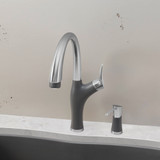 Blanco 442033 Artona Faucet with Pull-Down Spray 1.5gpm - Cinder/Stainless Dual Finish