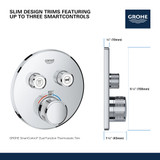 Grohe Grohtherm 29137EN0 Dual Function Thermostatic Valve Trim in Grohe Brushed Nickel