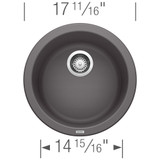 Blanco 518911 Rondo Bar Sink - Cinder