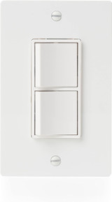 Panasonic EcoSwitch 2 Function On/Off Rocker Switch For Fan/Light. Wall Plate Included in White - FV-WCSW21-W
