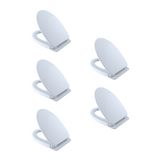 Toto SoftClose Elongated Slow Close Toilet Seat and Lid in Cotton White - 5 Pack