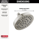 Delta Universal Showering 5-Setting Shower Head in Chrome Finish - 52535 - 5 Pack