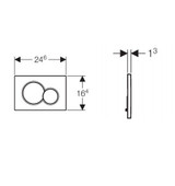 Geberit 115.770.11.5 Sigma01 Dual-Flush Actuator Plates Alpine White - 2 Pack