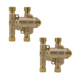 Watts LFUSG-B M3 3/8 inch Under Sink Guardian Lead Free Thermostatic Mixing Valve in Bronze - 2 Pack