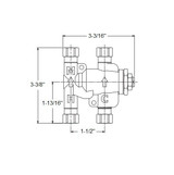 Watts LFUSG-B M3 3/8 inch Under Sink Guardian Lead Free Thermostatic Mixing Valve in Bronze - 10 Pack