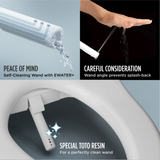 Toto C2 Elongated Washlet Bidet Toilet Seat with PREMIST and EWATER+ Wand Cleaning - Cotton White - 10 Pack