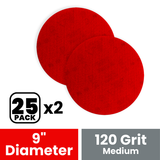 Diablo DND090120H25G 9 in. 120 Grit (Medium) Drywall SandNET Discs - 2 Packs of 25 (50 Total)