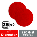 Diablo DND090220H25G 9 in. 220 Grit (Ultra Fine) Drywall SandNET Discs- 2 Packs of 25 (50 Total)
