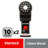 Diablo DOS125JBW10 1-1/4 in. Starlock Bi-Metal Oscillating Blades for Clean Wood - 2 Pack