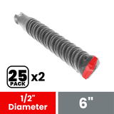 Diablo DMAPL2300-P25 1/2 in. x 4 in. x 6 in. SDS-Plus 2-Cutter (25-Pack) - 2 Pack