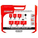 Diablo DHS11SLD 11 pc Multi-Project Bi-Metal Hole Saw Set - 2 Pack