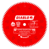 Diablo D1090X 10 in. x 90 Tooth Ultimate Polished Finish Saw Blade - 10 Pack