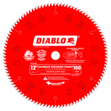 Diablo D12100X 12 in. x 100 Tooth Ultimate Polished Finish Saw Blade - 10 Pack