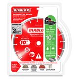 Diablo DMADS1000 10 in. Diamond Segmented Cut-Off Discs for Masonry - 10 Pack