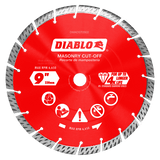 Diablo DMADST0900 9 in. Diamond Segmented Turbo Cut-Off Discs for Masonry - 5 Pack