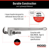 RIDGID 24 inch Aluminum Straight Pipe Wrench - 31105