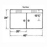 Mustee And Sons 26F 40" DURASTONE UTILATWIN Double Laundry Tub - Floor