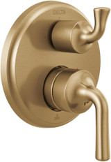 Delta Kayra Two-Handle Monitor Series Valve Trim Withsetting Integrated Diverter in Champagne Bronze - T24833-CZ