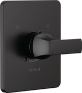 Delta Velum Monitor Series Valve Only Trim in Matte Black - T14037-BL