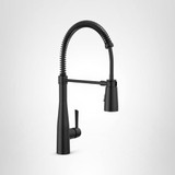 Delta Essa Essa Single-Handle Pull-Down Spring Kitchen Faucet in Matte Black - 9613-BL-DST