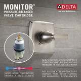 Delta Velum Monitor Series Shower Trim in Chrome - T14237