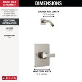 Delta Velum Monitor Series Shower Trim - Less Head in Stainless - T14237-SSLHD
