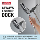 Delta Universal Showering Componentssetting Suredock Magnetic Hand Shower in Chrome - 75613