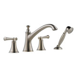 Brizo Baliza Baliza Roman Tub Trim With Hand Shower - Less Handles in Brushed Nickel - T67405-BNLHP