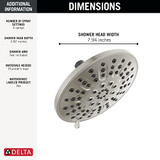 Delta Universal Showering Components Setting Shower Head in Spotshield Brushed Nickel - 75617SN