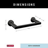 Delta Tetra Towel Bar in Matte Black - 78908-BL