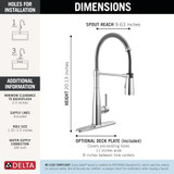 Delta Essa Essa Single-Handle Pull-Down Spring Kitchen Faucet in Chrome - 9613-DST